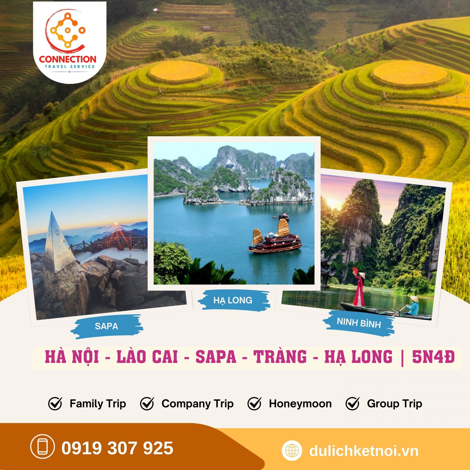 Tour TP.HCM | Hà Nội | Lào Cai | Sapa | Tràng An | Bái Đính | Hạ Long - 5N4Đ